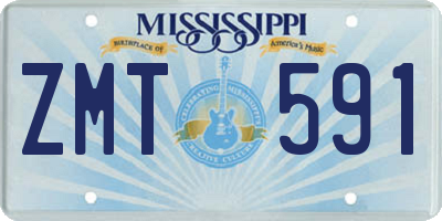 MS license plate ZMT591