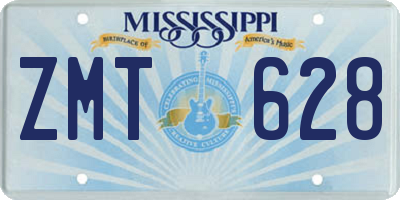 MS license plate ZMT628