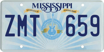 MS license plate ZMT659