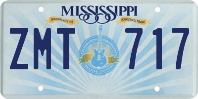 MS license plate ZMT717