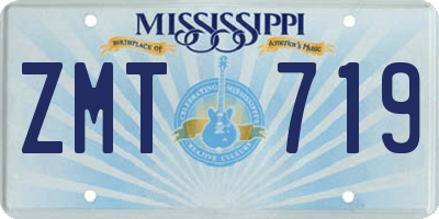 MS license plate ZMT719