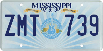 MS license plate ZMT739
