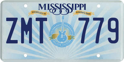MS license plate ZMT779