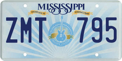 MS license plate ZMT795