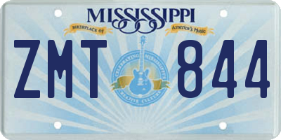 MS license plate ZMT844