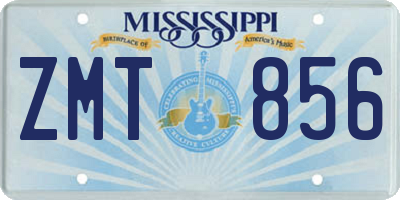 MS license plate ZMT856