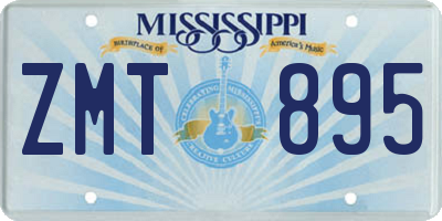 MS license plate ZMT895