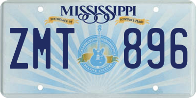 MS license plate ZMT896