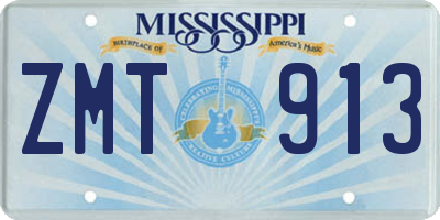 MS license plate ZMT913