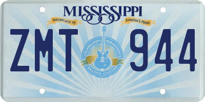 MS license plate ZMT944