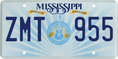 MS license plate ZMT955