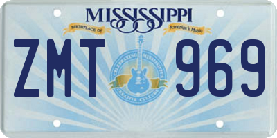 MS license plate ZMT969