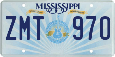 MS license plate ZMT970