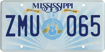 MS license plate ZMU065