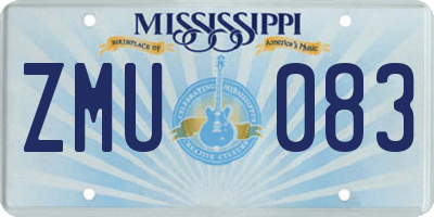 MS license plate ZMU083