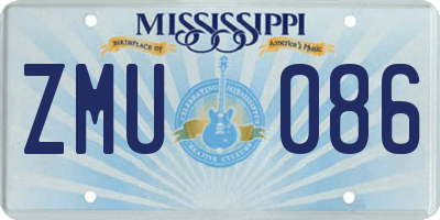 MS license plate ZMU086