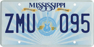 MS license plate ZMU095