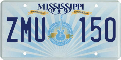 MS license plate ZMU150