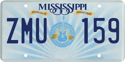 MS license plate ZMU159