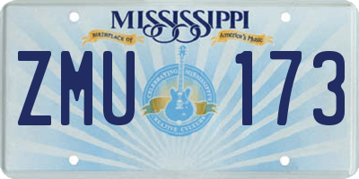 MS license plate ZMU173