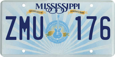 MS license plate ZMU176