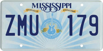 MS license plate ZMU179