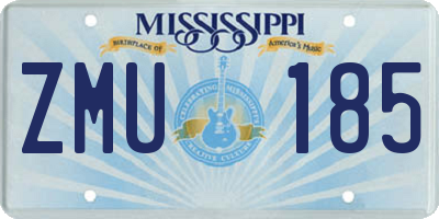 MS license plate ZMU185