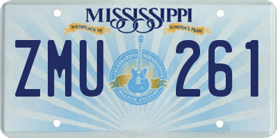 MS license plate ZMU261