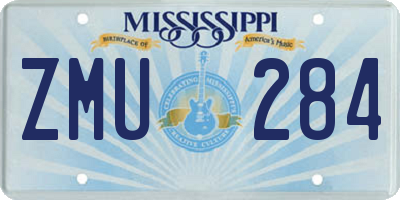 MS license plate ZMU284