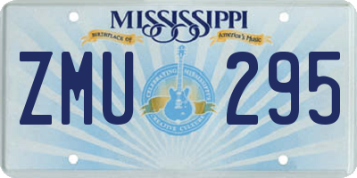 MS license plate ZMU295