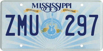 MS license plate ZMU297