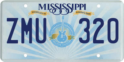 MS license plate ZMU320