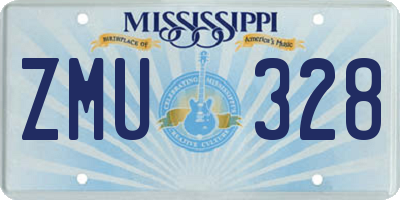 MS license plate ZMU328