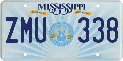 MS license plate ZMU338