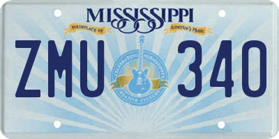 MS license plate ZMU340