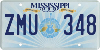 MS license plate ZMU348