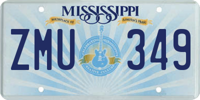 MS license plate ZMU349