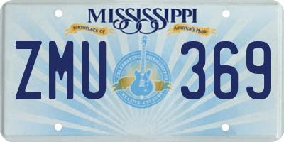 MS license plate ZMU369