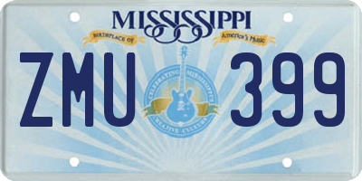 MS license plate ZMU399
