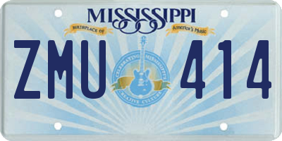MS license plate ZMU414