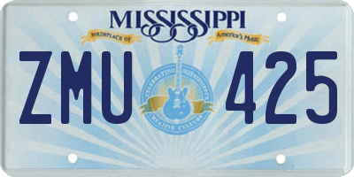 MS license plate ZMU425