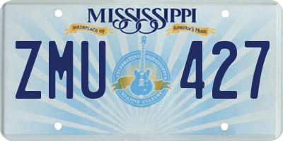 MS license plate ZMU427