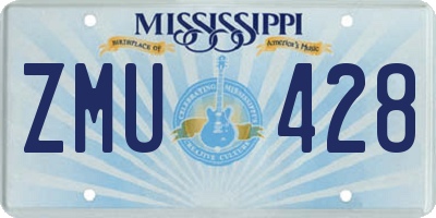 MS license plate ZMU428