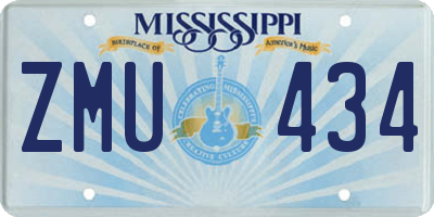 MS license plate ZMU434