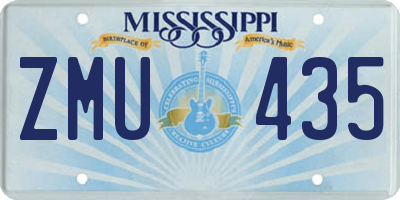 MS license plate ZMU435