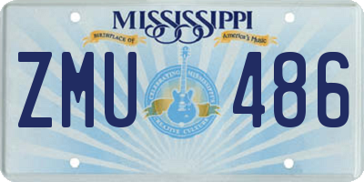 MS license plate ZMU486