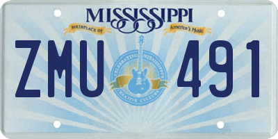 MS license plate ZMU491