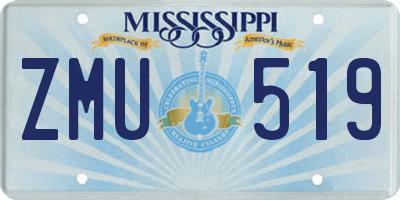 MS license plate ZMU519