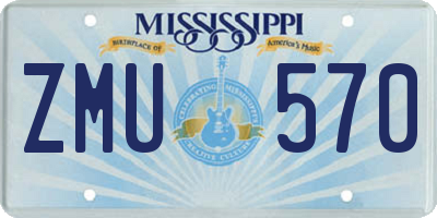 MS license plate ZMU570