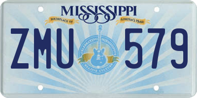 MS license plate ZMU579